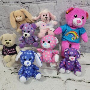 Build a Bear BABW Mini Plush Toys‎ Lot of 8 Bears Rabbits Dogs Assorted Colors